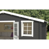 Abri de jardin en bois LASITA UDO 300 - 13.97m² (28mm)  GRIS ANTHRACITE