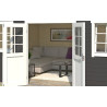 Abri de jardin en bois LASITA UDO 300 - 13.97m² (28mm)  GRIS ANTHRACITE