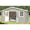 Abri de jardin en bois LASITA UDO 300 - 13.97m² (28mm)  GRIS CLAIR