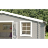 Abri de jardin en bois LASITA UDO 300 - 13.97m² (28mm)  GRIS CLAIR