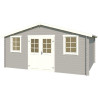 Abri de jardin en bois LASITA UDO 300 - 13.97m² (28mm)  GRIS CLAIR