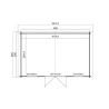 Abri de jardin en bois LASITA UDO 300 - 13.97m² (28mm)  GRIS CLAIR