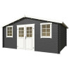 Abri de jardin en bois LASITA UDO 300 - 13.97m² (28mm)  GRIS VERT