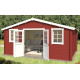Abri de jardin en bois LASITA UDO 300 - 13.97m² (28mm)  ROUGE SUEDOIS