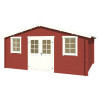 Abri de jardin en bois LASITA UDO 300 - 13.97m² (28mm)  ROUGE SUEDOIS
