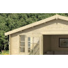Abri de jardin en bois LASITA UDO 380 - 17,76m² (28mm)  Finition NATURELLE