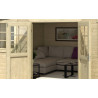 Abri de jardin en bois LASITA UDO 380 - 17,76m² (28mm)  Finition NATURELLE