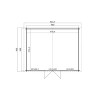 Abri de jardin en bois LASITA UDO 380 - 17,76m² (28mm)  Finition NATURELLE