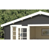 Abri de jardin en bois LASITA UDO 380 - 17,76m² (28mm)  GRIS ANTHRACITE