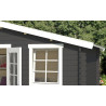 Abri de jardin en bois LASITA UDO 380 - 17,76m² (28mm)  GRIS ANTHRACITE