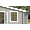 Abri de jardin en bois LASITA UDO 380 - 17,76m² (28mm)  GRIS CLAIR