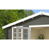Abri de jardin en bois LASITA UDO 380 - 17,76m² (28mm)  GRIS VERT