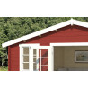 Abri de jardin en bois LASITA UDO 380 - 17,76m² (28mm)  ROUGE SUEDOIS