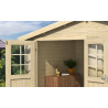 Abri de jardin en bois LASITA AXEL 230 - 8.40m² (28mm)  finition NATURELLE