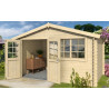 Abri de jardin en bois LASITA AXEL 230 - 8.40m² (28mm)  finition NATURELLE