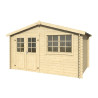 Abri de jardin en bois LASITA AXEL 230 - 8.40m² (28mm)  finition NATURELLE