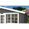 Abri de jardin en bois LASITA AXEL 230 - 8.40m² (28mm)  GRIS ANTHRACITE