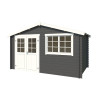 Abri de jardin en bois LASITA AXEL 230 - 8.40m² (28mm)  GRIS ANTHRACITE