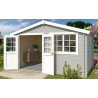 Abri de jardin en bois LASITA AXEL 230 - 8.40m² (28mm)  GRIS CLAIR