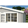 Abri de jardin en bois LASITA AXEL 230 - 8.40m² (28mm)  GRIS CLAIR