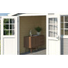 Abri de jardin en bois LASITA AXEL 230 - 8.40m² (28mm)  GRIS CLAIR