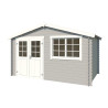Abri de jardin en bois LASITA AXEL 230 - 8.40m² (28mm)  GRIS CLAIR