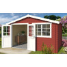 Abri de jardin en bois LASITA AXEL 230 - 8.40m² (28mm)  ROUGE SUEDOIS