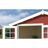 Abri de jardin en bois LASITA AXEL 230 - 8.40m² (28mm)  ROUGE SUEDOIS