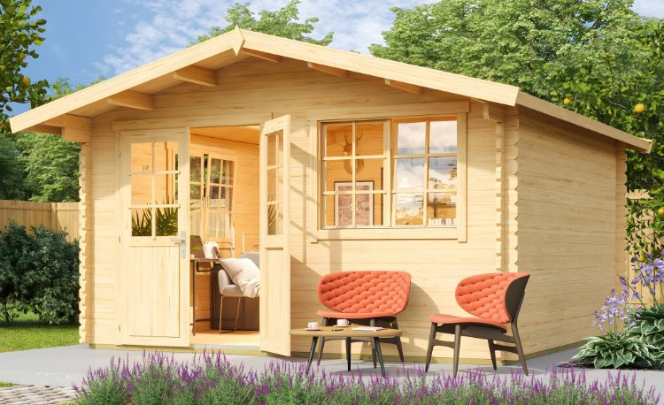 Abri de jardin en bois LASITA NORDERNEY 3 - 14.59 m² (40mm)  finition NATURELLE