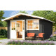Abri de jardin en bois LASITA NORDERNEY 3 - 14.59 m² (40mm) GRIS ANTHRACITE