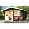 Abri de jardin en bois LASITA NORDERNEY 3 - 14.59 m² (40mm) GRIS ANTHRACITE