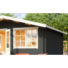 Abri de jardin en bois LASITA NORDERNEY 3 - 14.59 m² (40mm) GRIS ANTHRACITE