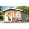 Abri de jardin en bois LASITA NORDERNEY 3 - 14.59 m² (40mm) GRIS CLAIR