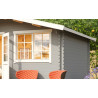 Abri de jardin en bois LASITA NORDERNEY 3 - 14.59 m² (40mm) GRIS CLAIR
