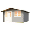 Abri de jardin en bois LASITA NORDERNEY 3 - 14.59 m² (40mm) GRIS CLAIR