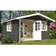 Abri de jardin en bois LASITA NORDERNEY 3 - 14.59 m² (40mm) GRIS VERT