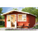 Abri de jardin en bois LASITA NORDERNEY 3 - 14.59 m² (40mm) ROUGE SUEDOIS