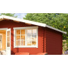Abri de jardin en bois LASITA NORDERNEY 3 - 14.59 m² (40mm) ROUGE SUEDOIS