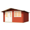 Abri de jardin en bois LASITA NORDERNEY 3 - 14.59 m² (40mm) ROUGE SUEDOIS