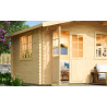 Abri de jardin en bois LASITA NORDERNEY 2 - 11.45 m² (40mm)  finition NATURELLE