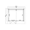Abri de jardin en bois LASITA NORDERNEY 2 - 11.45 m² (40mm)  finition NATURELLE