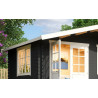 Abri de jardin en bois LASITA NORDERNEY 2 - 11.45 m² (40mm)  GRIS ANTHRACITE