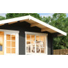Abri de jardin en bois LASITA NORDERNEY 2 - 11.45 m² (40mm)  GRIS ANTHRACITE
