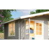 Abri de jardin en bois LASITA NORDERNEY 2 - 11.45 m² (40mm)  GRIS CLAIR