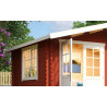 Abri de jardin en bois LASITA NORDERNEY 2 - 11.45 m² (28mm)  ROUGE SUEDOIS