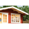 Abri de jardin en bois LASITA NORDERNEY 2 - 11.45 m² (28mm)  ROUGE SUEDOIS