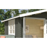 Abri de jardin en bois LASITA NORDERNEY 2 - 11.45 m² (40mm)  GRIS VERT