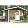 Abri de jardin en bois LASITA NORDERNEY 2 - 11.45 m² (40mm)  GRIS VERT
