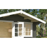 Abri de jardin en bois LASITA NORDERNEY 2 - 11.45 m² (40mm)  GRIS VERT