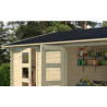 Abri de jardin en bois LASITA CARROZ 2 - 15.96 m² (28mm)  finition NATURELLE